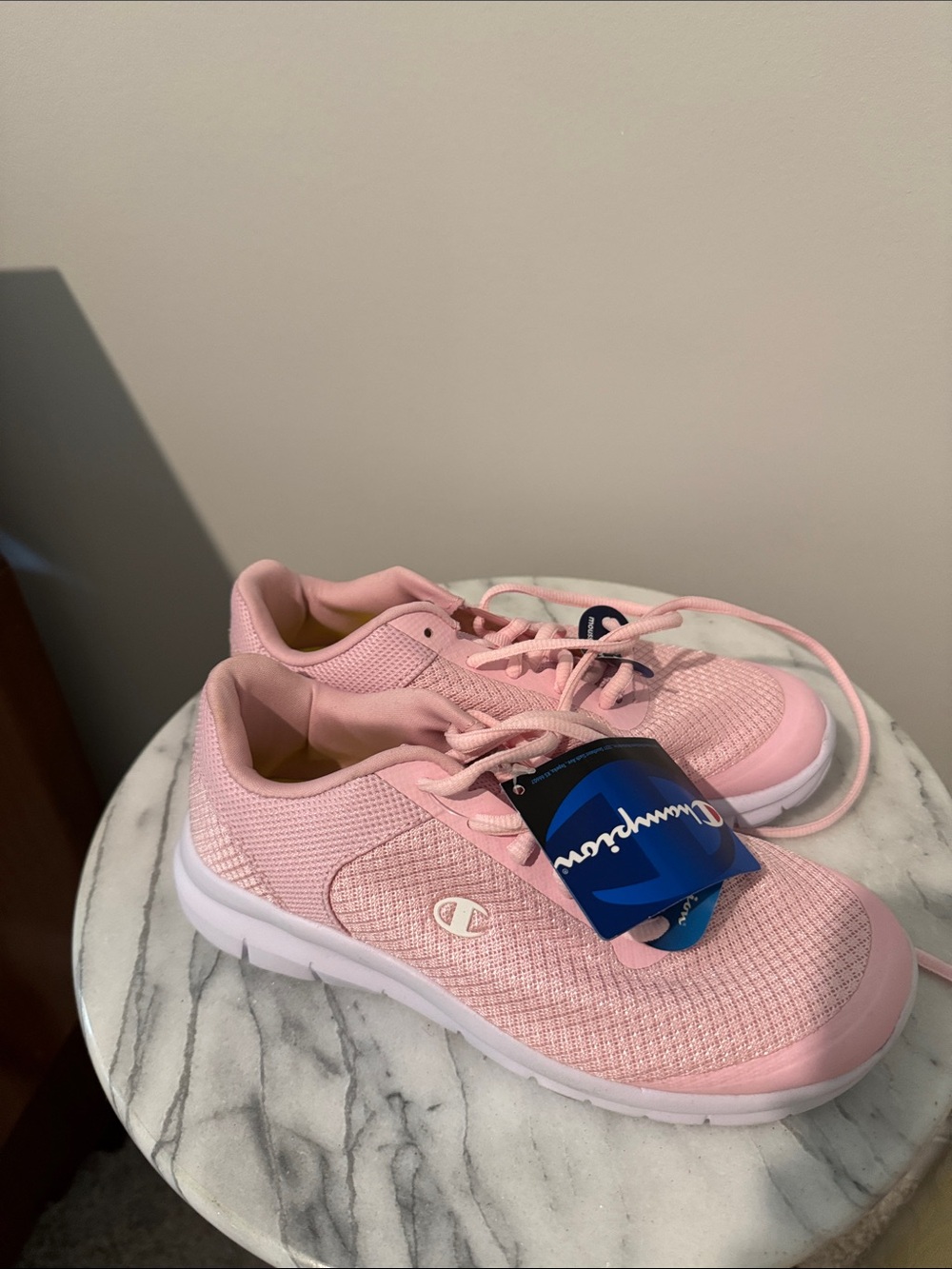 Women’s 6.5 Champion Pink Mesh Athletic Sneakers